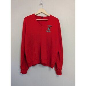 Vintage Georgia Bulldogs V-neck Embroidered Sweater Preppy Retro UGA‎ XL